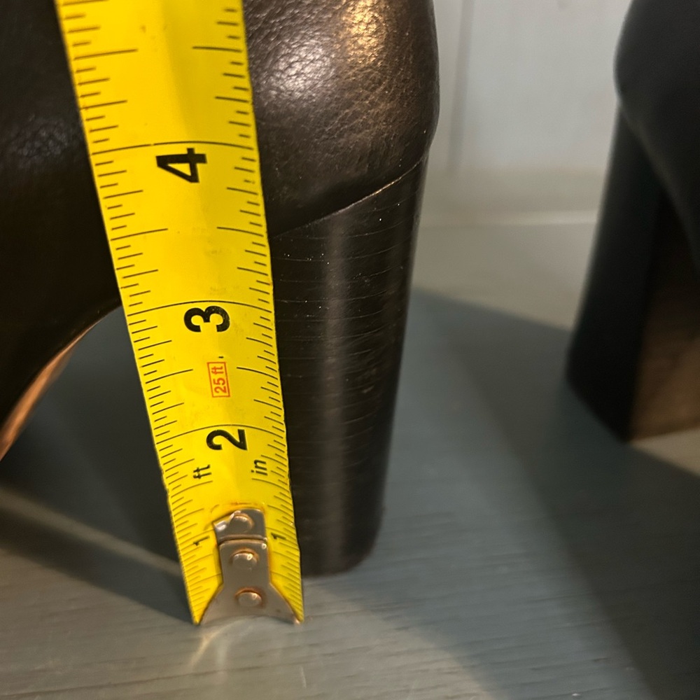 Coach Black Leather Open-Toe Ankle Boots | Size 7 - Picture 9 of 9